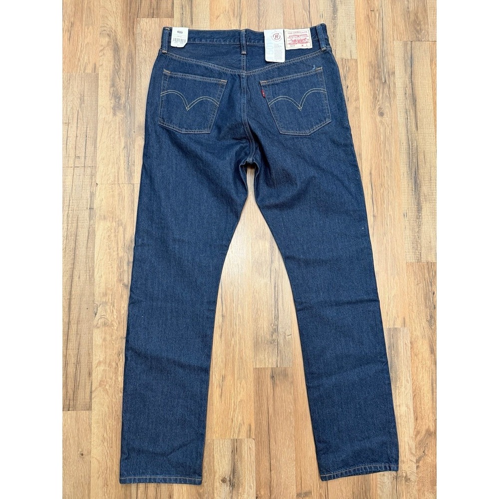 Levi's 501 Original Fit Jeans 32x32 Dark Wash Button Fly NWT - Picture 3 of 10